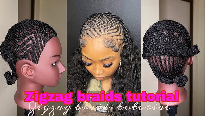 HOW TO: Zigzag Braid Pattern On Mannequin Head 🦋⭐️ 