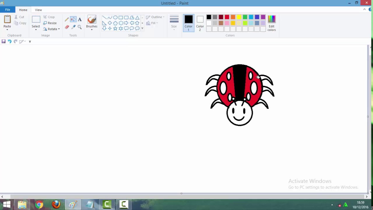  Menggambar  Serangga Dengan  Paint  YouTube