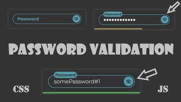 Валидация пароля на JavaScript с дизайном поля на CSS | Password Validation Check | Проверка пароля