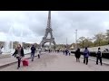 Tour Eiffel de diffrents endroits ; Trocadro ; Bus ; Eiffel tower ; Jardin ; Paris Visite ; France