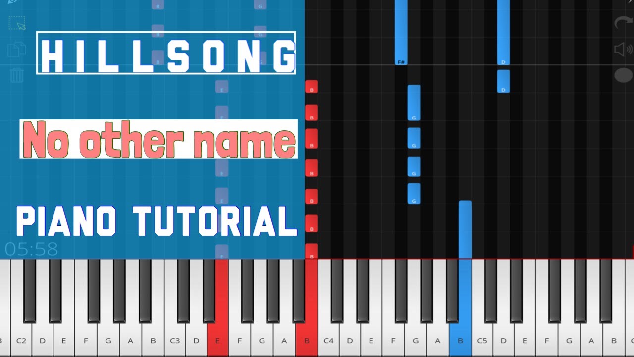 No Other Name Hillsong Piano Tutorial Instrumental Cover Youtube