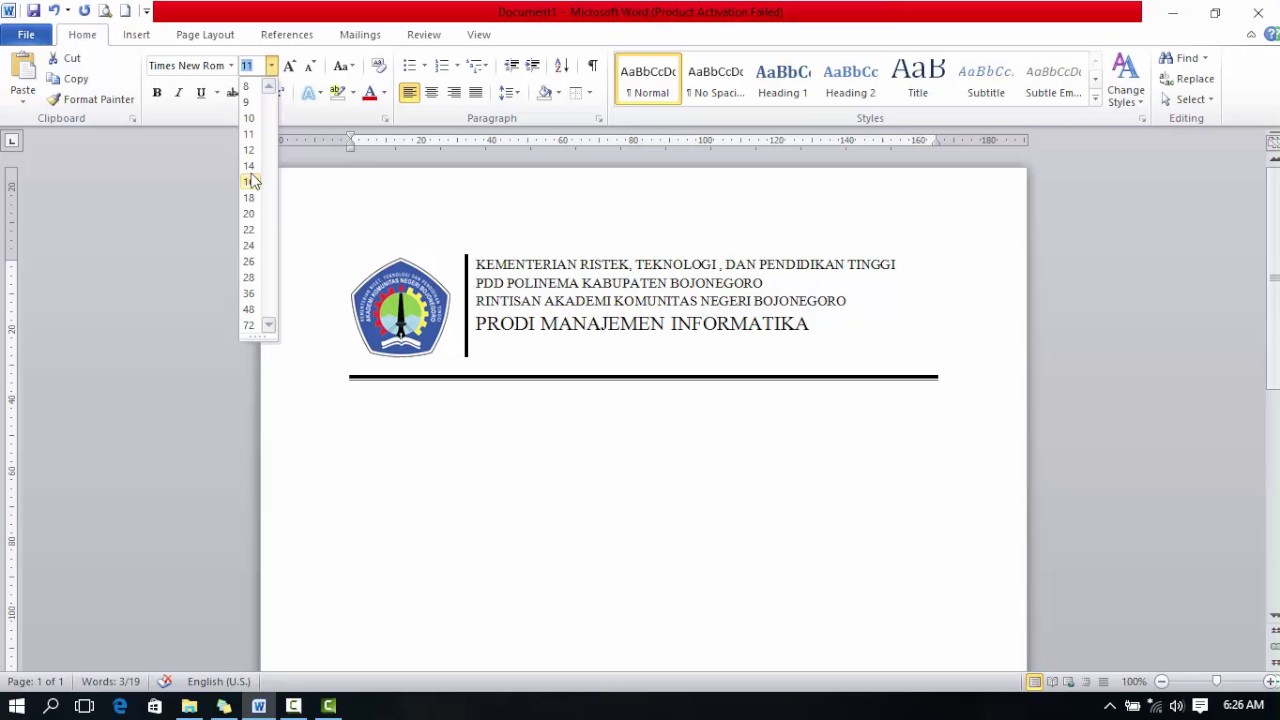 CARA MEMBUAT KOP SURAT MENGGUNAKAN MICROSOFT WORD 2010  YouTube