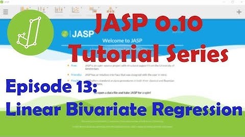 JASP 0.10.2 Tutorial: Linear Bivariate Regression (Episode 13)
