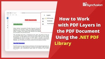 Working with PDF Layers in PDF Documents Using .NET PDF Library