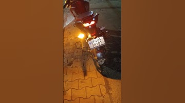 TVS Apache Bs6 4V🔥||integrator bulb 😱 hazard flasher 🔥 #shortvideo #youtubeshorts #bikemodification