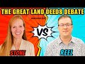 Ep164  the great land deeds debate with michelle stone and bill reel
