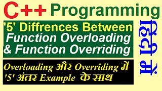 Difference Between Function Overloading and Function Overriding in c++