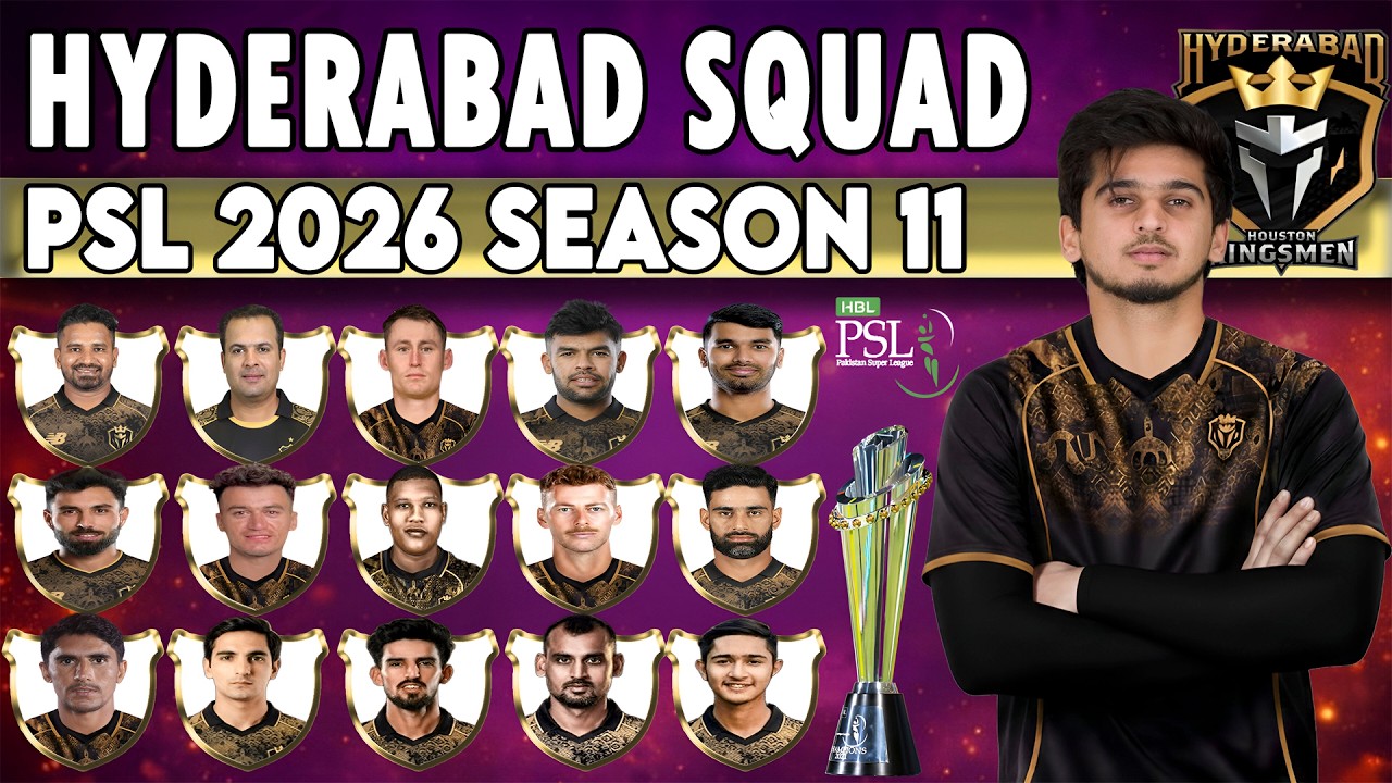 Hyderabad Houston Kingsmen Final Squad for HBL PSL 11 | PSL 11 2026 Hyderabad Kingsmen Final Squad