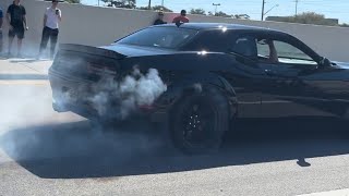 Jax Wax Cars and Coffee Burn Outs, Launch Controls & a Close Call! April 2024