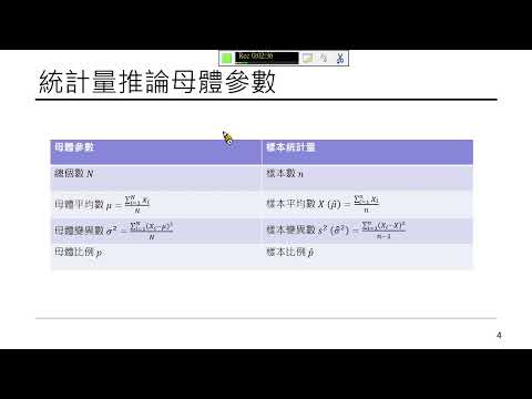 5分鐘學統計 - 何謂參數、統計量