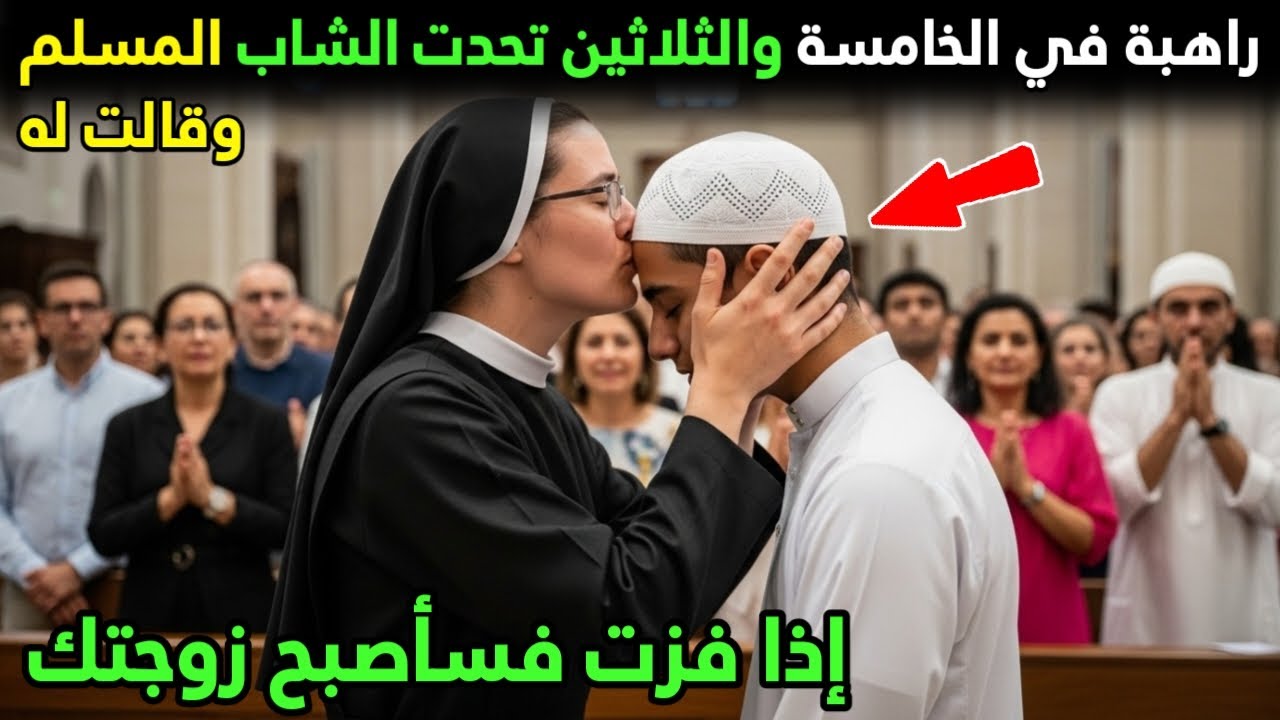 راهبة في الخامسة والثلاثين تحدت الشاب المسلم وقالت له: إذا فزت فسأصبح زوجتك