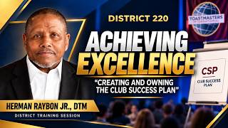 Club Success Plan Training: From Goals to Excellence | Herman Raybon Jr., DTM