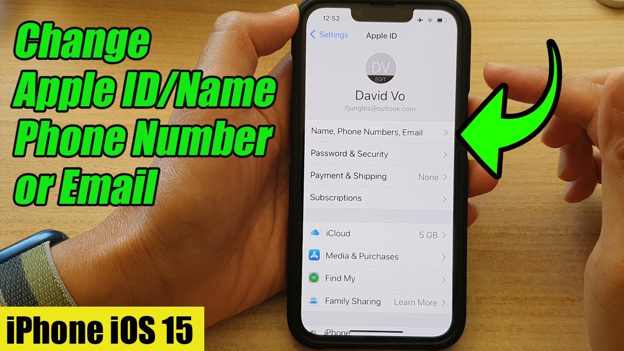 how to change apple id name?