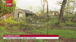 Portage woman watches as trees collapse around home, makes lifesaving choice to move inside