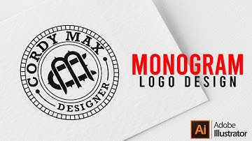 Monogram logo design with name initial (Alphabet) | Adobe Illustrator CC