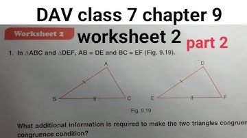 DAV class 7 chapter 9 worksheet 2 ।Class 7 maths chapter 9 worksheet 2 dav public school