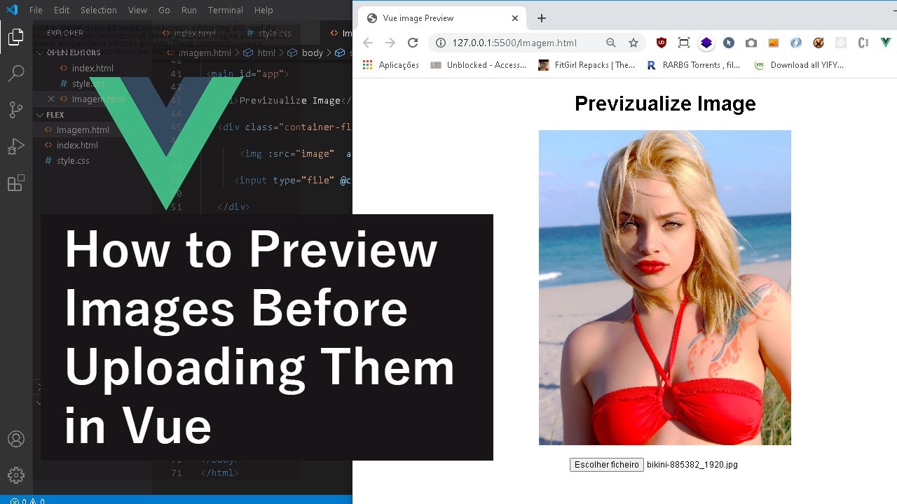 How To Preview Image in Html With Vue.js - YouTube