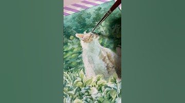 PAINT this dreamy GOUACHE CAT portrait with me!