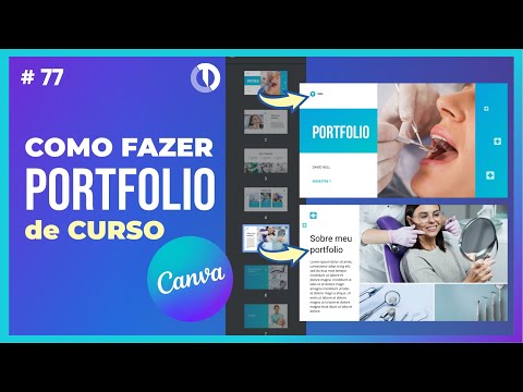 Como fazer um portfolio o Canva fácil (Curso de Canva Grátis)