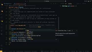 [S2/L12] C# empieza tu camino en el lenguaje - Tarea | días para próximo cumpleaños