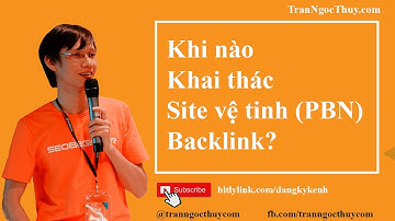 Trần Ngọc Thùy Vlog: Khi nào khai thác backlink từ site vệ tinh, PBN?