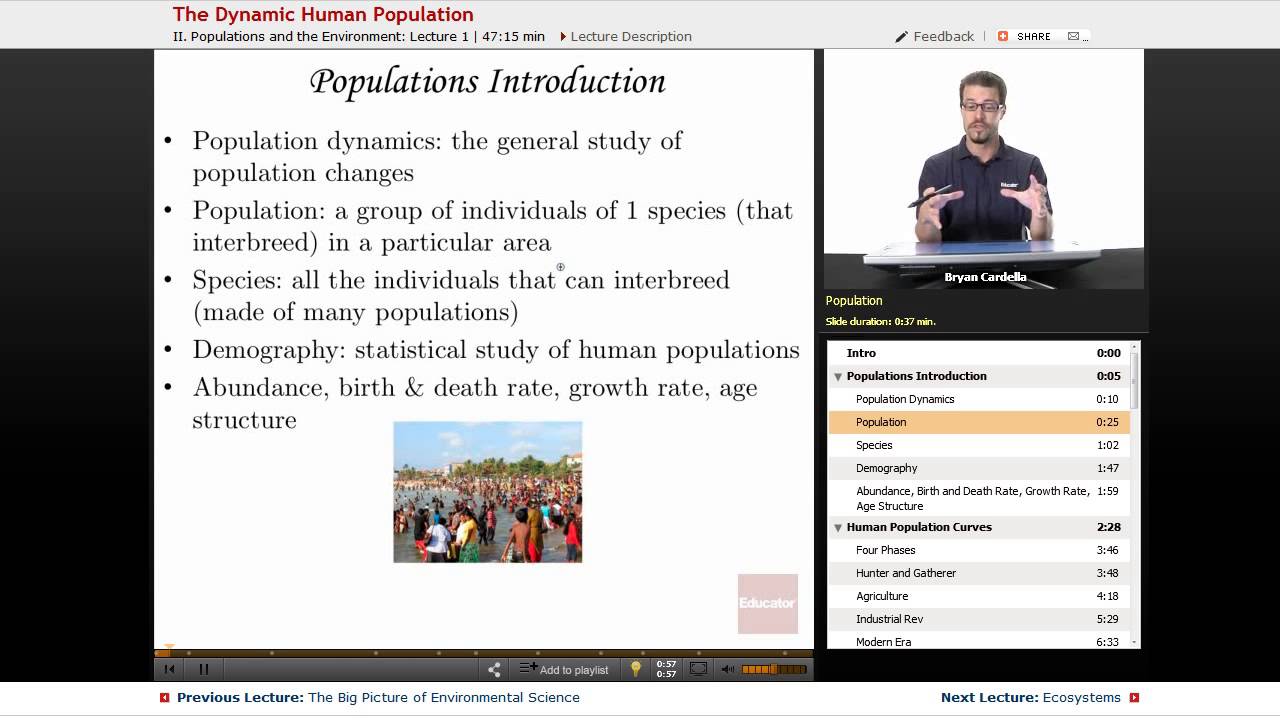 “The Dynamic Human Population” | AP Environmental Science with Educator.com