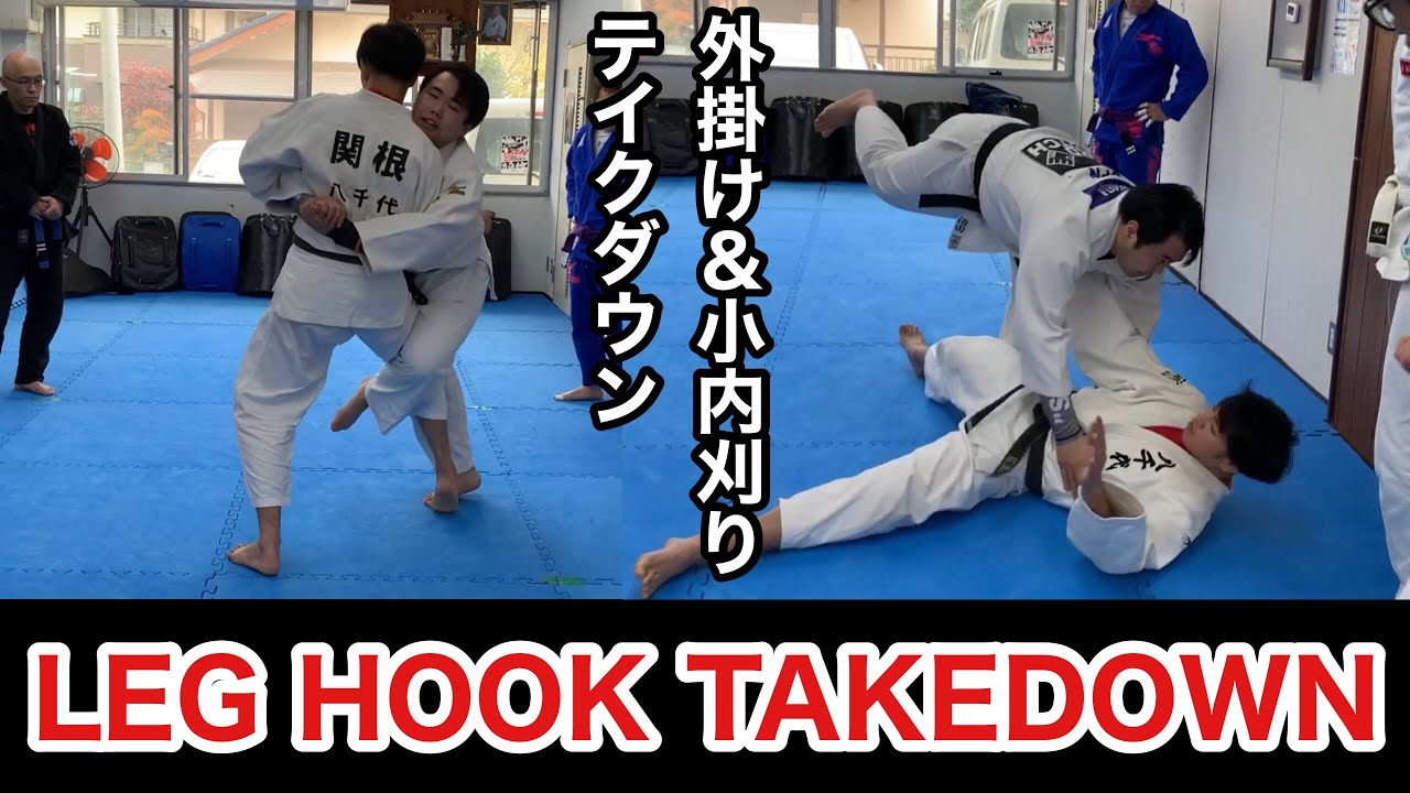 外掛け 小内刈りテイクダウン Leg Hook Takedown Outside Inside Youtube