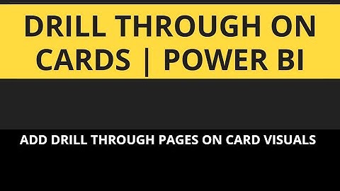 Drill Through on Cards | Power BI