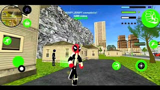 Superhero Stickman Rope Hero Gangstar Mafia Evolution Gameplay screenshot 4