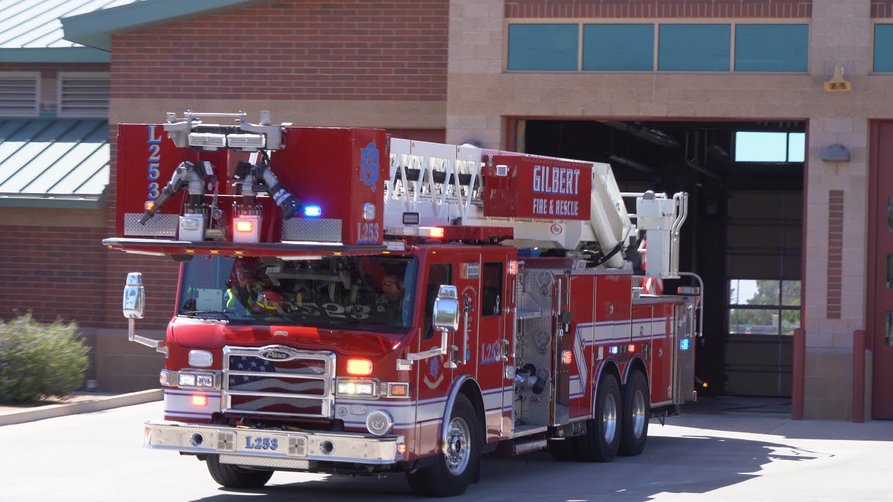 Gilbert Fire & Rescue Dept. Ladder 253 responding YouTube