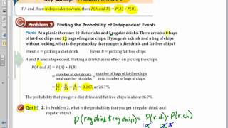 Algebra 2 Chapter 11 Section 3 Probability of Multiple Events