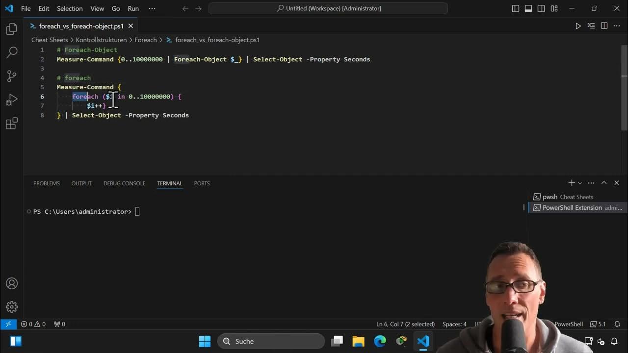 Powershell was ist schneller foreach vs foreach object youtube