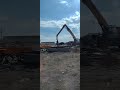 This crane operator learned that CLAWS are NOT appropriate for rods and plates.