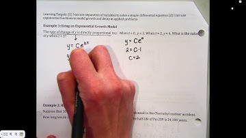 6.2 Video Notes -  Differential Equations - Growth and Decay