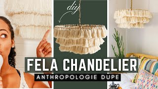 How to DIY Tassel Chandelier | ANTHROPOLOGIE INSPIRED FELA CHANDELIER