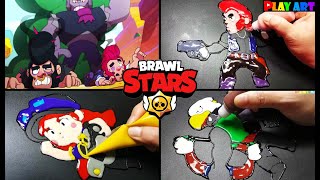 Brawl stars Animation, Pancake art Colt, Jessie, Bo, 팬케이크아트 브롤스타즈 콜트, 제시, 보