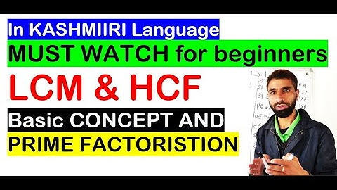 Part2 HCF LCM & Prime Factorisation Method JKSSB CLASS IV EXAM KASHMIRI LANGUAGE...