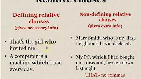 Relative Clauses, part 1