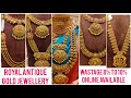 Gold antique wedding jewellery timless temple collection wastage 8 to 10  gold statement designs