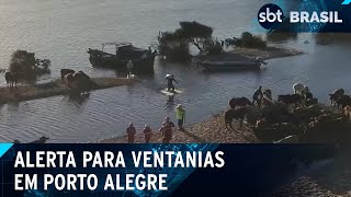 Porto Alegre entra em alerta para ventos fortes e deslizamentos | SBT Brasil (24/05/24)