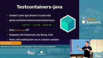 Removing Complexity from Integration Tests Using Testcontainers! -  Oleg Šelajev
