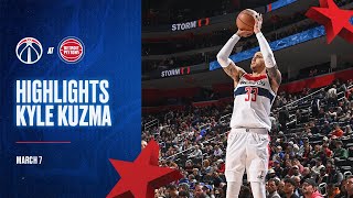 Highlights: Kyle Kuzma puts up 23 points at Detroit Pistons - 3\/7\/23
