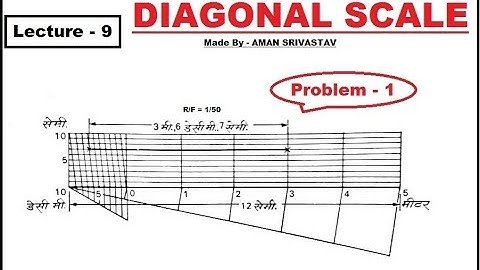 Lecture - 9 || Diagonal Scale || विकर्ण पैमाना || prob-1 Engineering Drawing || polytechnic 1st sem