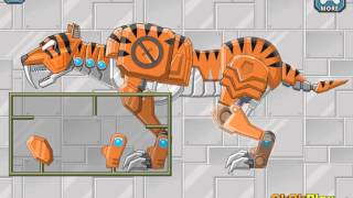 Мультик игра Дино робот: Саблезубый тигр (Toy War Robot Rampage Smilodon) screenshot 3