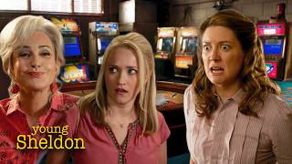 Every Time Someone Discovered the Secret Gambling Room | Young Sheldon Compilation