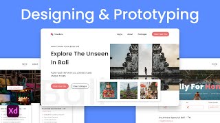 Designing & Prototyping Travel Website in 1 Hour Adobe XD - SPEED ART #20 - Daily UI Challenge