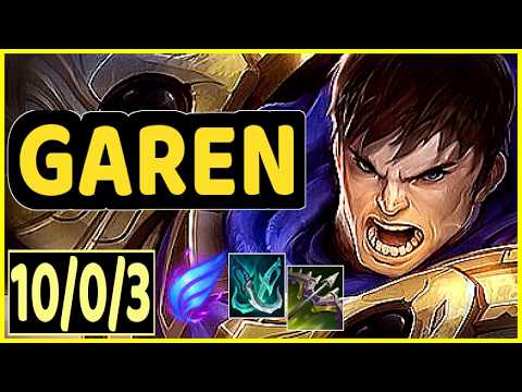 GAREN VS JAX - 10/0/3 KDA TOP GAMEPLAY