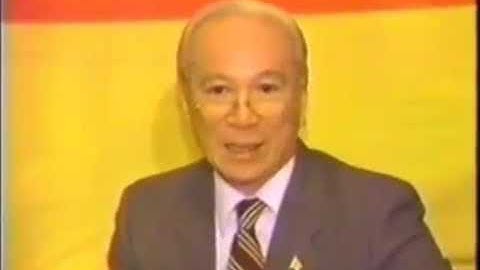 cố Tổng Thống Nguyễn Văn Thiệu nhắn nhủ Đồng Bào đừng mắc mưu cộng sản