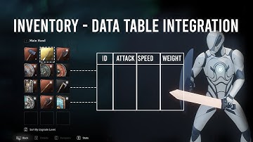 Unreal Engine 5 - Inventory Data Table Integration- Action RPG #184