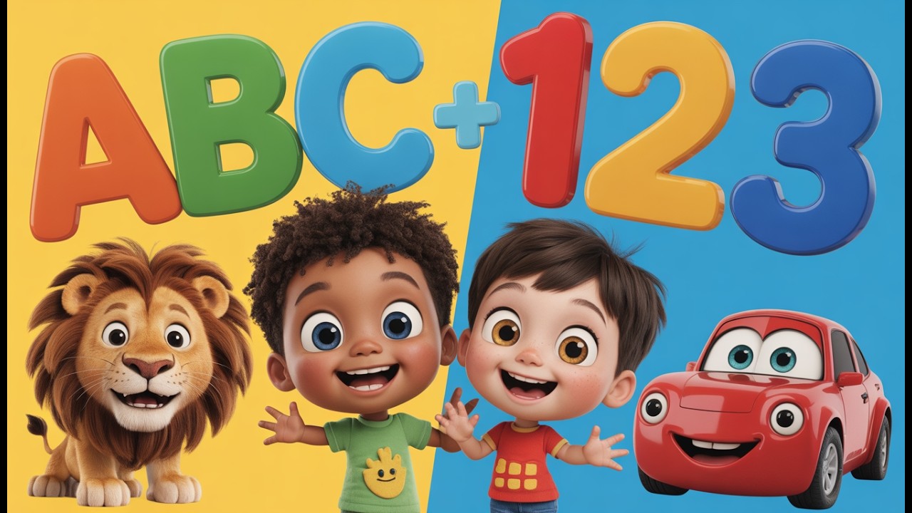 Alphabet Song and Numbers Song for Kids | Animal Sounds, Vehicles & Counting Nursery Rhymes